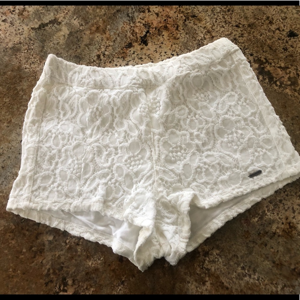 Hollister White Lace Short